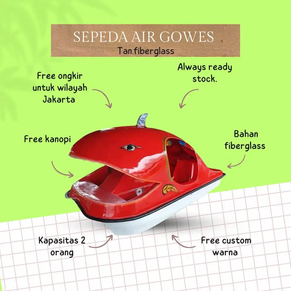 sepeda air gowes unik-cocok untuk usaha air gowes.