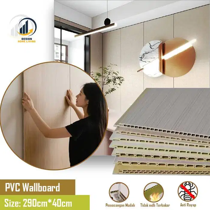 PVC Wallboard Dinding Indoor / Walboard Ukuran 60*290cm (Terima Jasa)