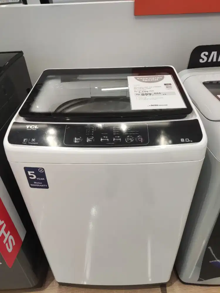 MESIN CUCI TCL TOP LOAD 8KG