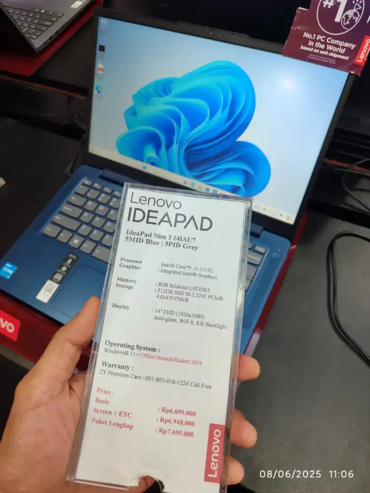 Kredit | Laptop Ideapad Slim 3 Core3 i3 promo free DP