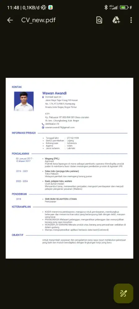 Mencari lowongan kerja