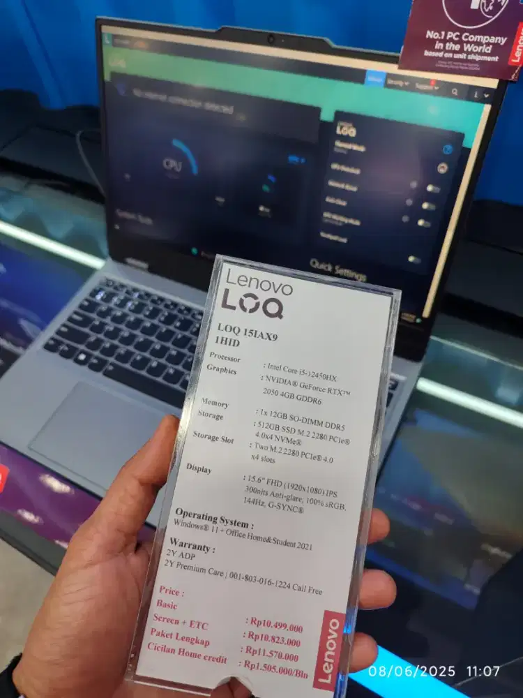 Kredit | Lenovo LOQ Core i5 free DP bunga ringan