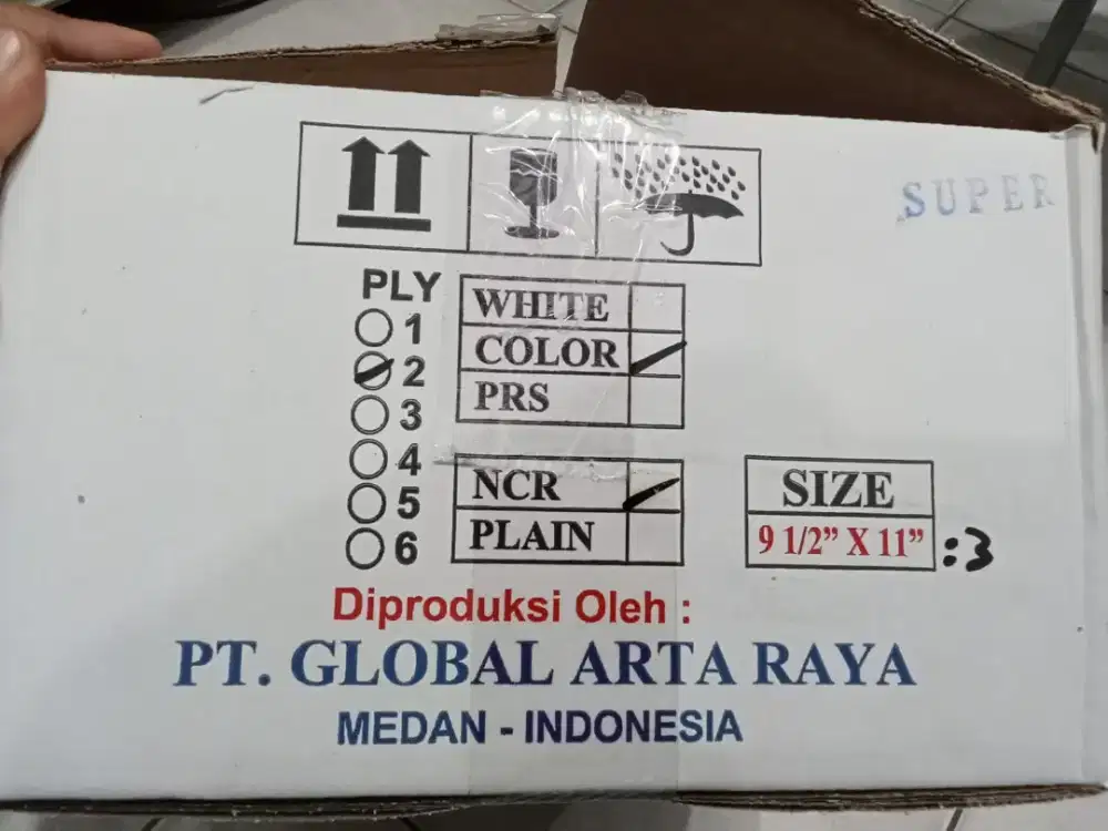 continuous form rangkap 2 bagi 3 kertas ncr 2ply di Bagi 3