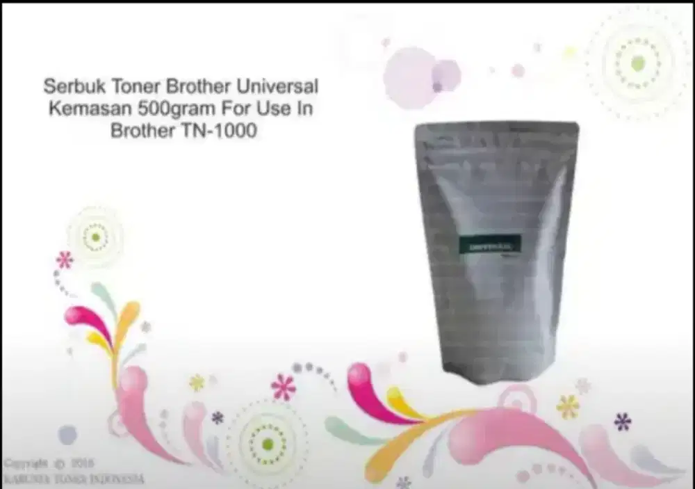 Serbuk Toner Brother 500gram For Use In TN-1000 Berkualitas BAG BIRU