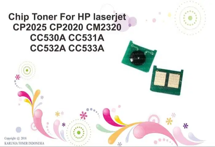 Chip Toner For HP laserjet CP2025 CP2020 CM2320 530A 531A 532A 533A -