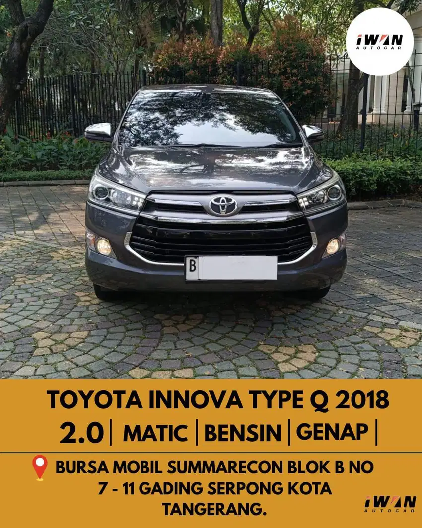 2018 Toyota Innova Q 2.0 Bensin AT | Tdp 30 juta