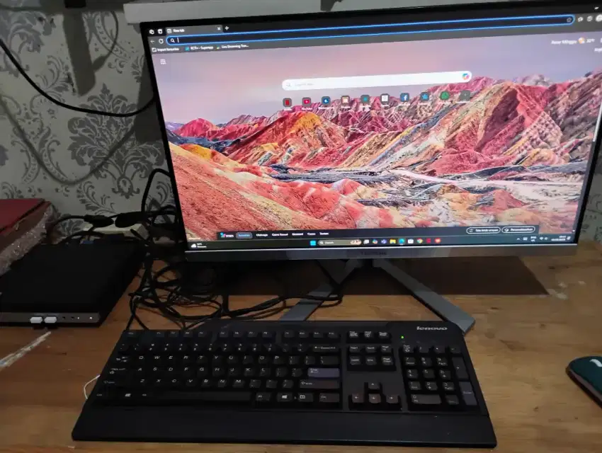 Set Mini PC HP Prodesk 400 G5 + Monitor Viewsonic 24 inch fullset