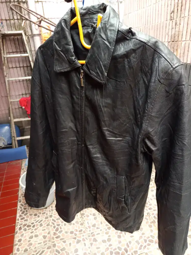 Jaket kulit asli