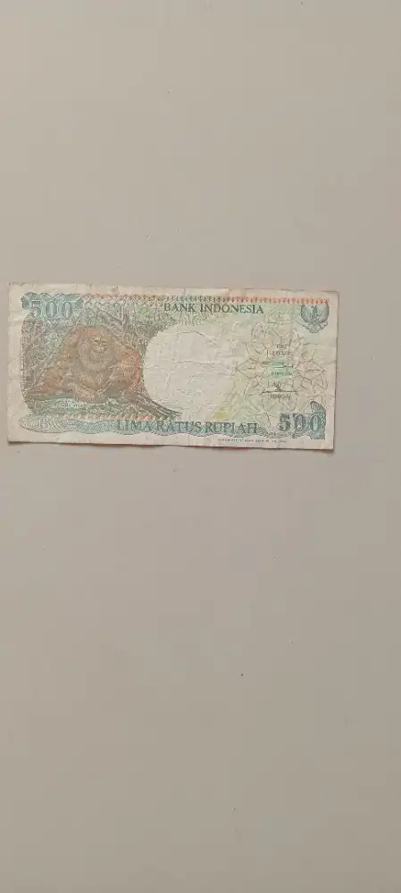 Uang kertas Rp. 500 gambar monyet
