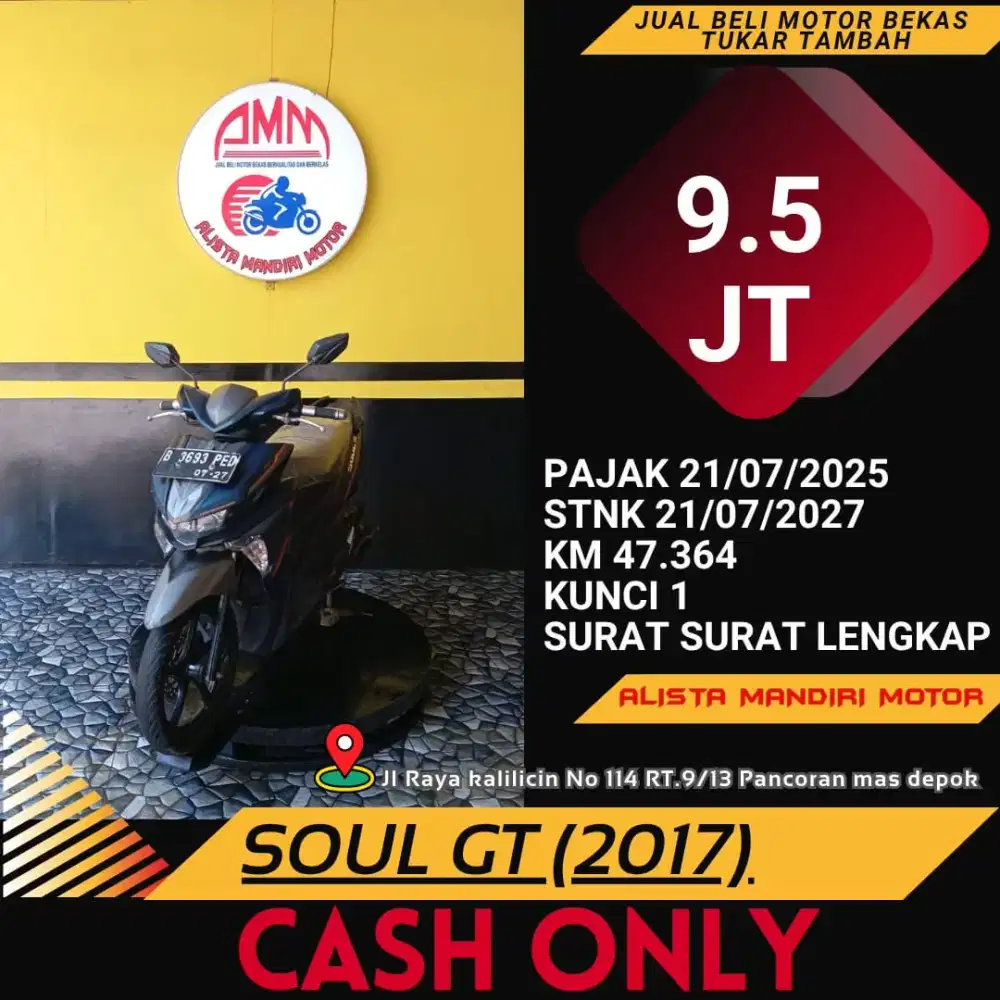 SOUL GT 2017 TH 2017 PAJAK ON BISA BAYAR VIA KARTU KREDIT / PAYLATER