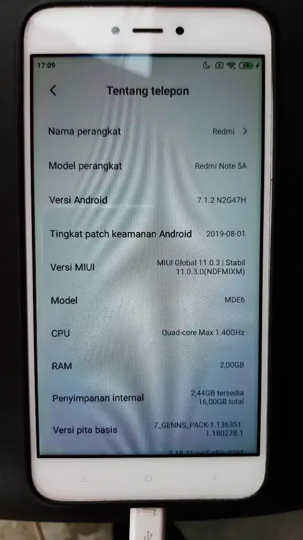 REDMI NOTE 5A RAM 2GB/16GB