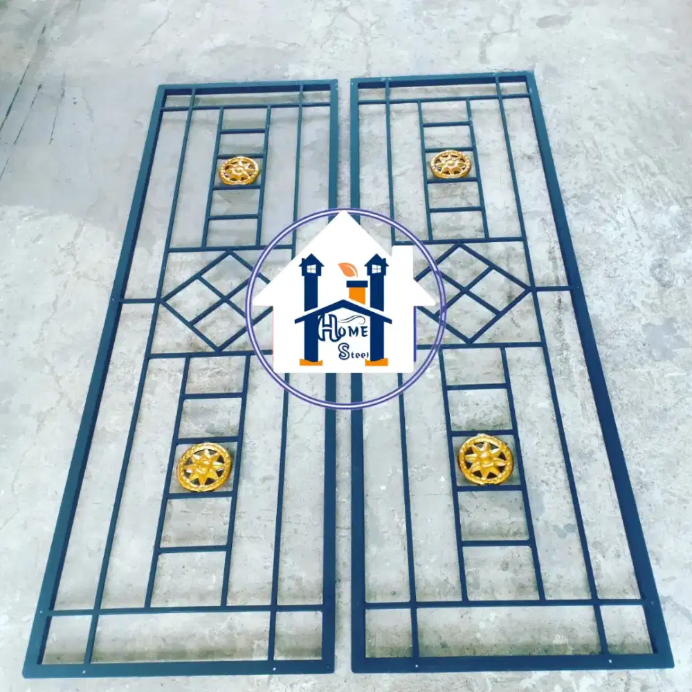Tralis jendela pintu pagar balkon tangga kanopi minimalis modern