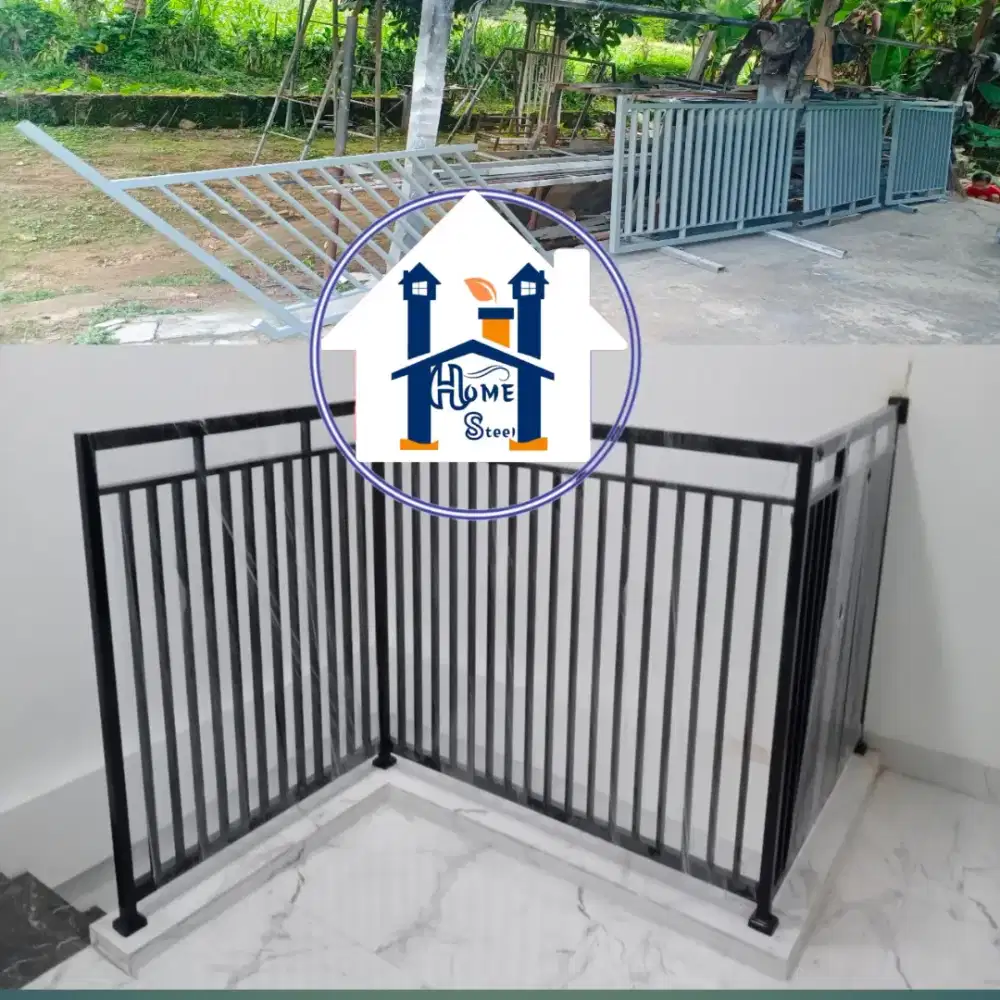 Ralling tangga balkon pagar tralis kanopi bengkel las Lampung