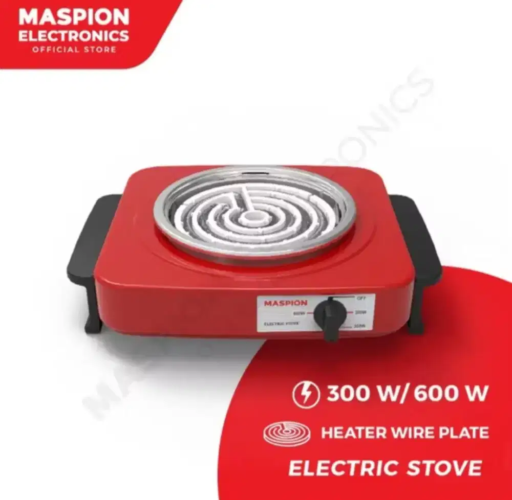 MASPION KOMPOR LISTRIK S-300/ELECTRIC STOVE 600 WATT
