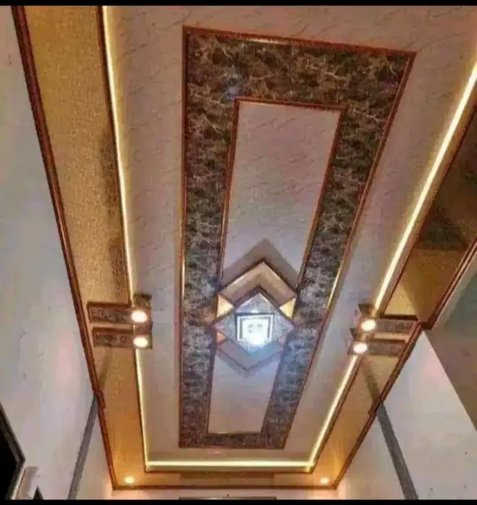 Plafon pvc terpasang elegan