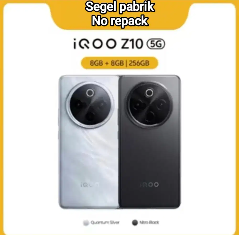 Iqoo Z10 5G 8/256. Baru. Segel pabrik. Garansi resmi 12 bulan