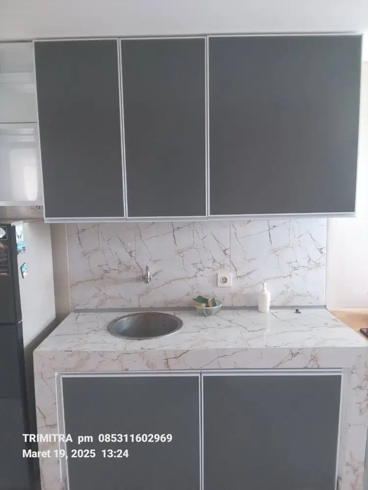 Kusen ALUMINIUM/ kitchen set Aluminium Acp Workstation/partisi gypsum