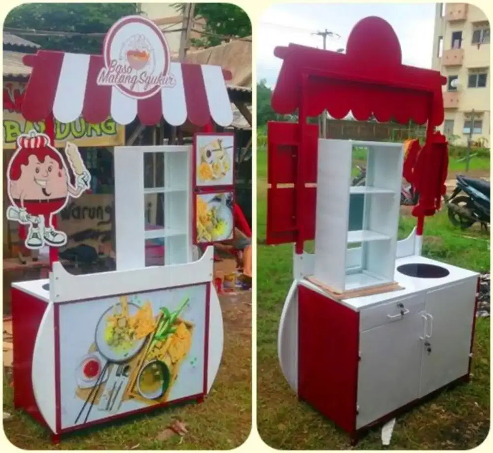 Terima jasa buat booth gerobak steling usaha model bisa di sesuaikan