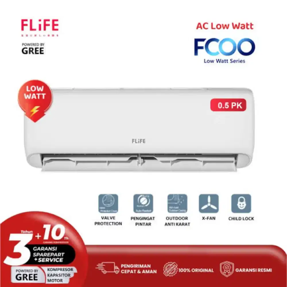 Ac FLife 1/2 Pk 0,5 Low watt FCoo Gree