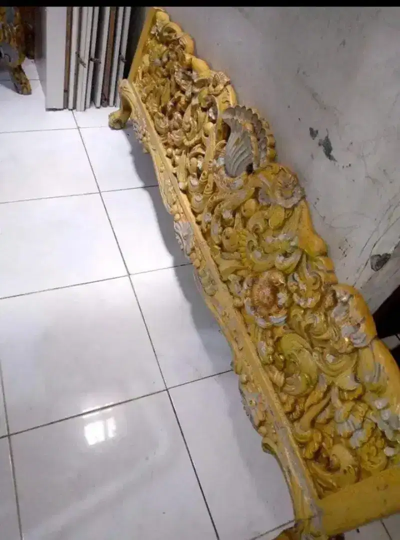 Dijual tempat tidur jati Jepara asli retak seribu