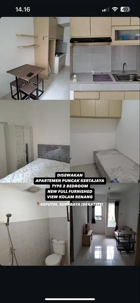 DISEWAKAN/DIJUAL APARTEMEN PUNCAK KERTAJAYA