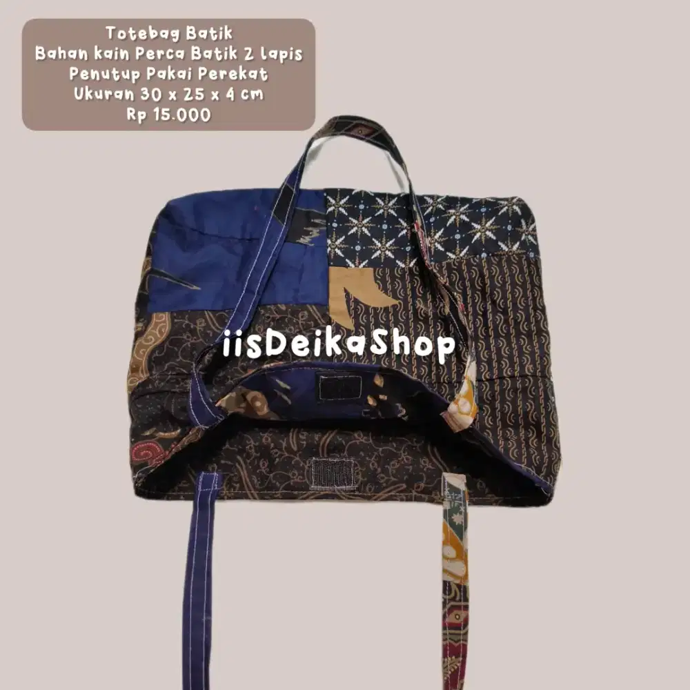 Tas tote bag kain perca