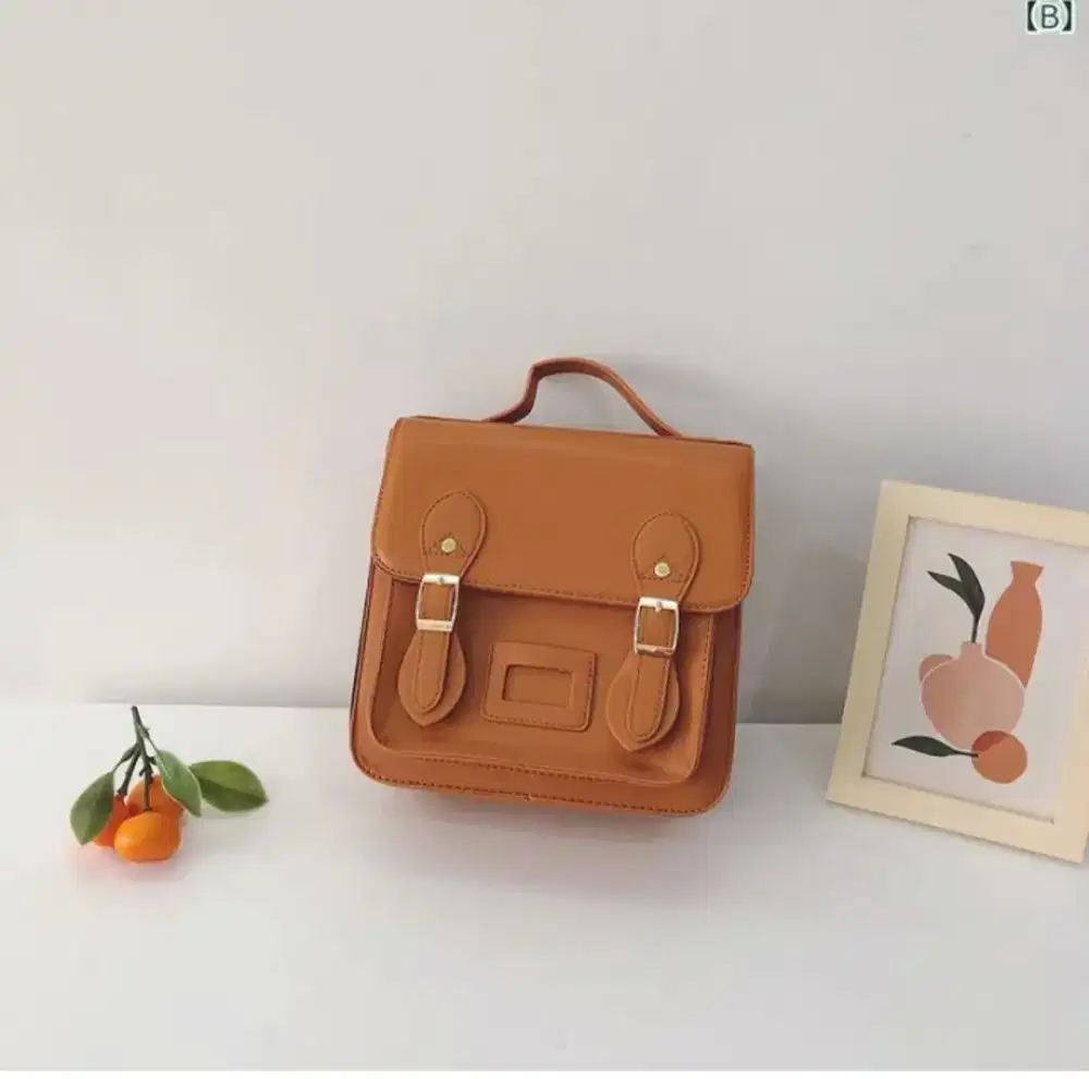 Tas Kulit Tas Ransel  vintage Company Tas Selempang Coklat Muda