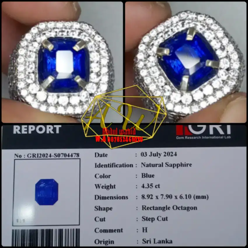 BLUE SAPPHIRE SRILANKA 4.35CARAT