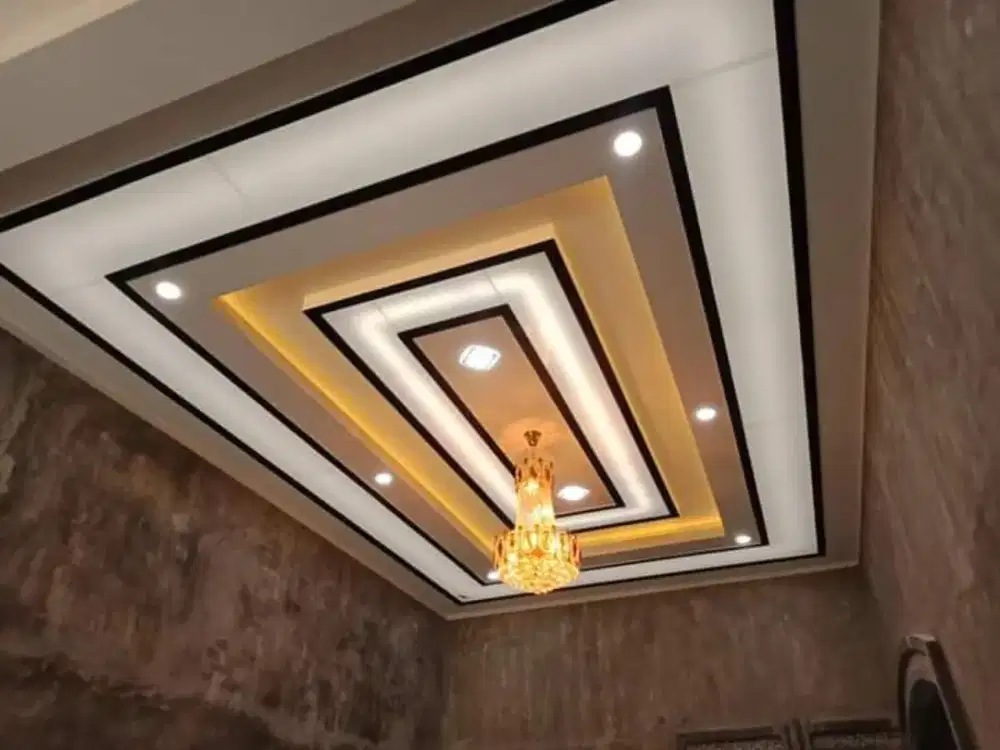 Plafon gipsum  dan pvc