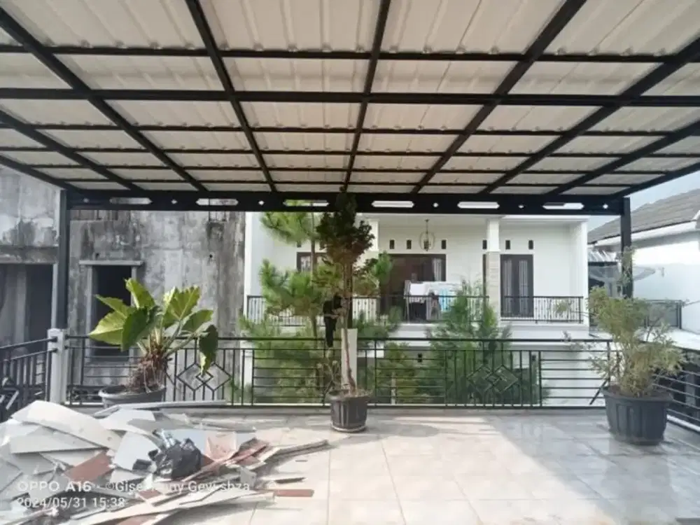 KANOPI baja ringan terpasang rapi murah