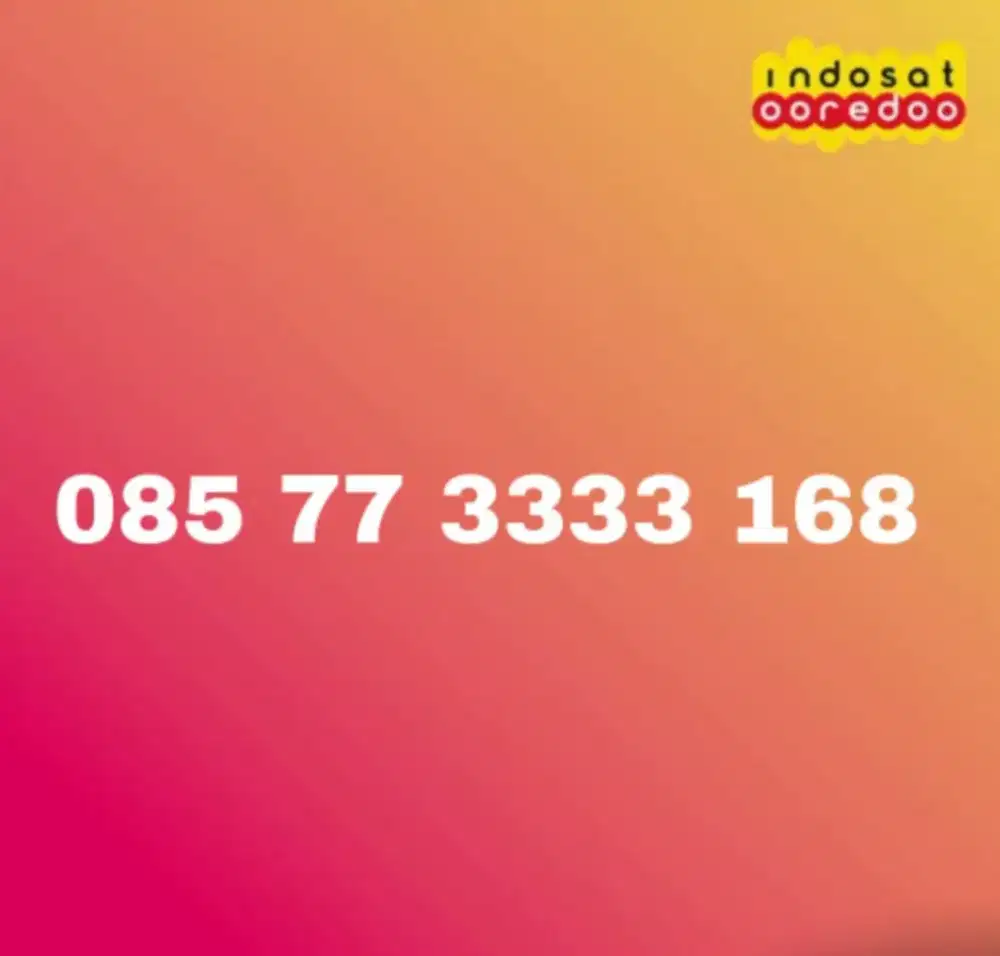NOMOR CANTIK INDOSAT OOREDOO PRABAYAR ANGKA HOKI 168
