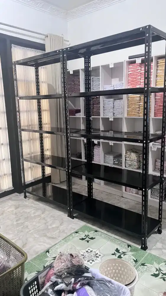 rak besi murah warna hitam