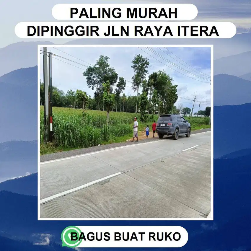 TANAH ITERA DAN PINTU TOL NEMPEL ASPAL JALUR DUA ITERA