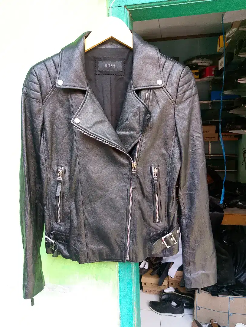 Jaket kulit domba Ramones Blupepe