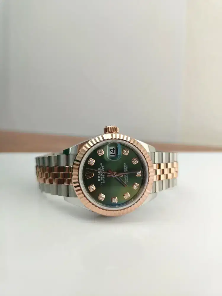 Rolex Datejust Lady Green Olive Diamond Dial