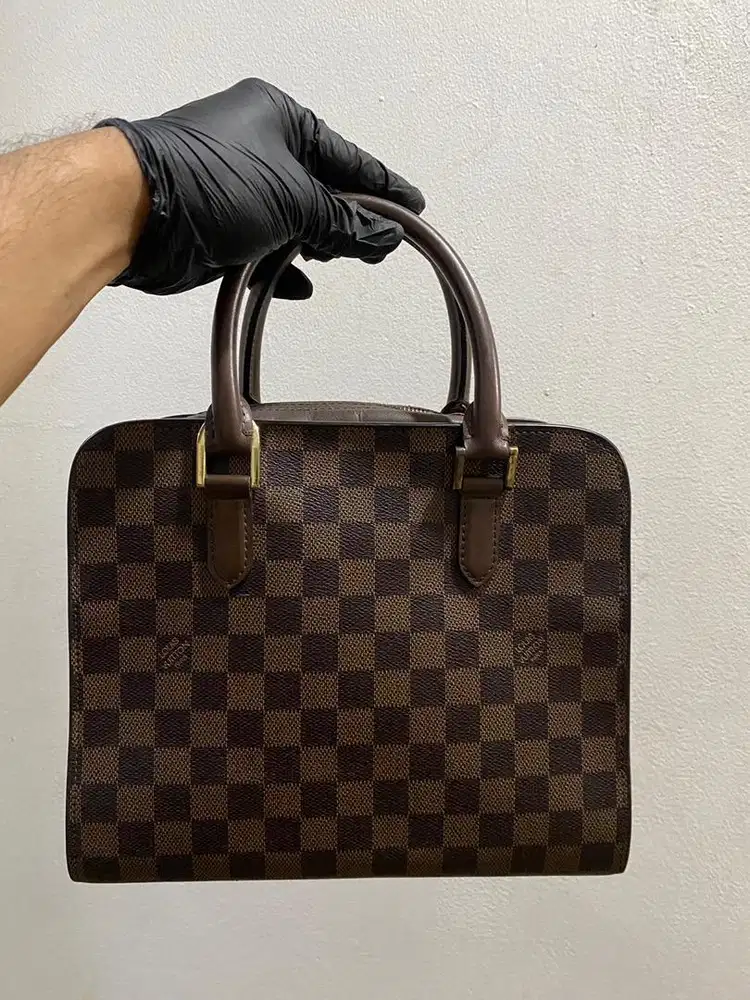 Tas wanita louis vuitton handbag triana ebene damier good quality