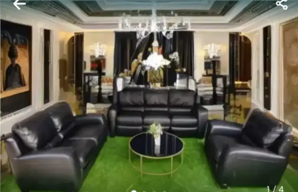 sofa Natuzzi321 madein Italy kulit asli dingin empuk