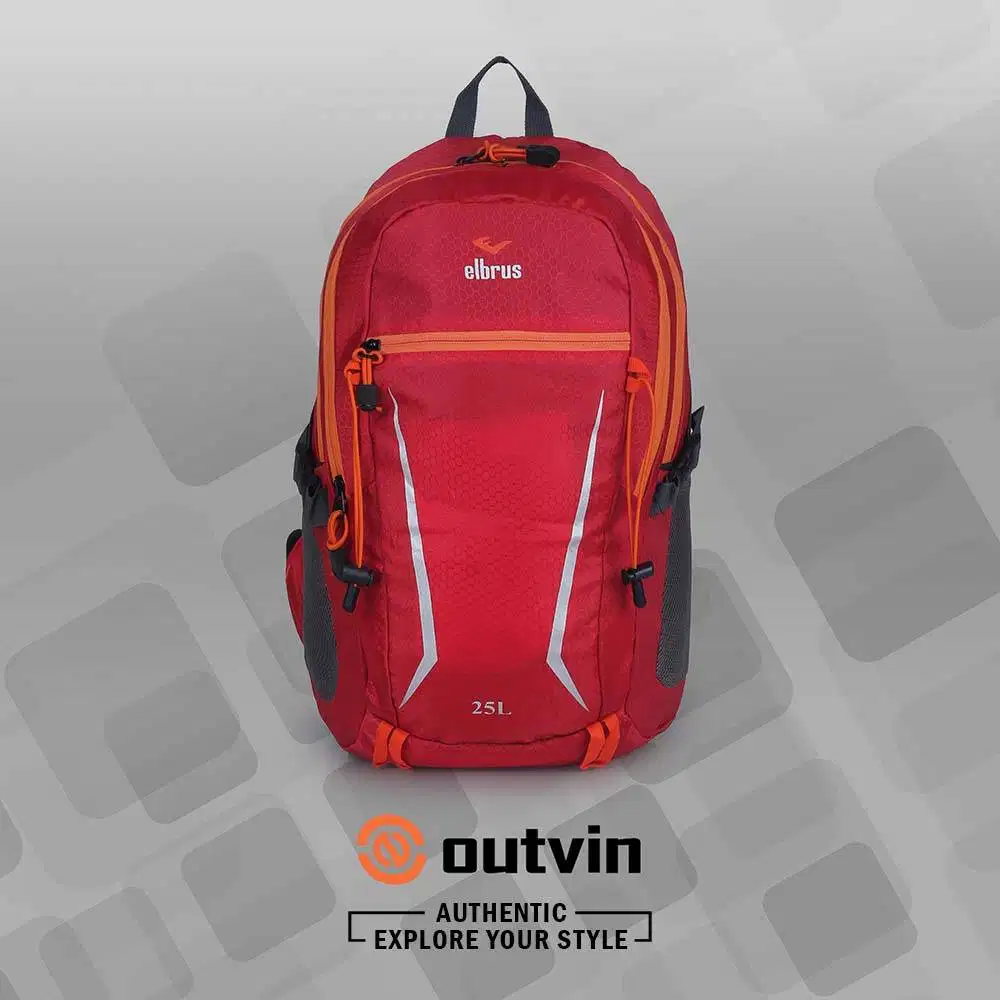 Elbrus Tas Back Pack Pria Outvin TL 198 Merah 25L Authentic Explore Yo