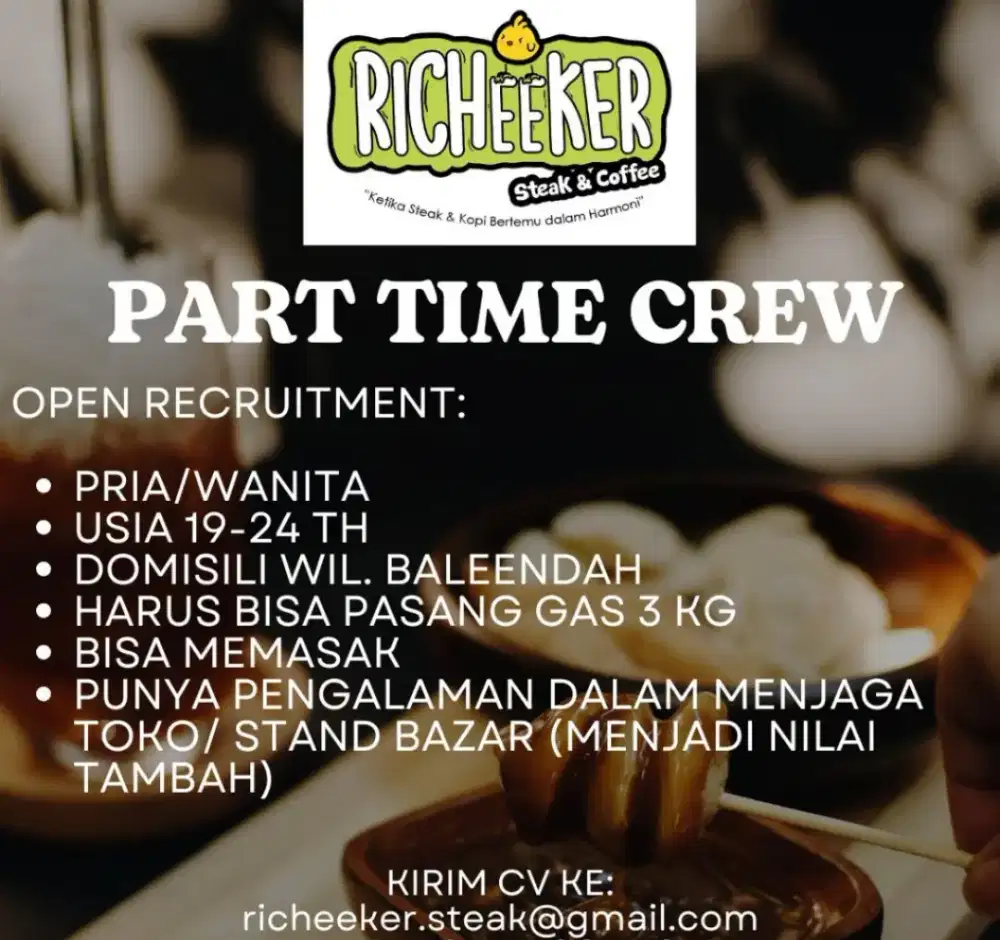Part time Crew resto UMKM