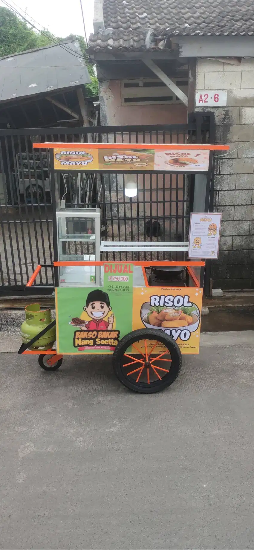 gerobak warkop/gorengan/risol/sosis/tahu/pempek/bakso/es jeruk/DLL