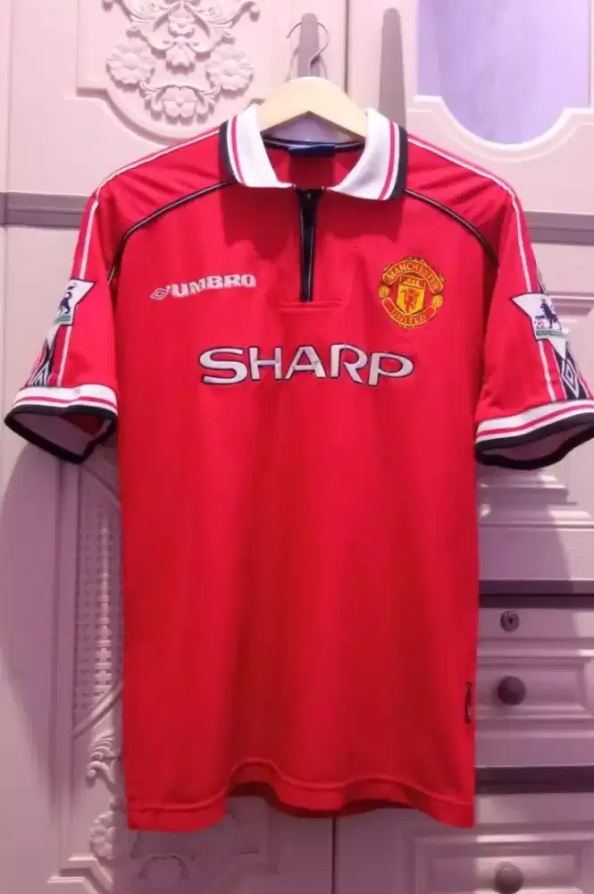 Jersey Manchester United MU Treble Winner 1998 kaos bola original