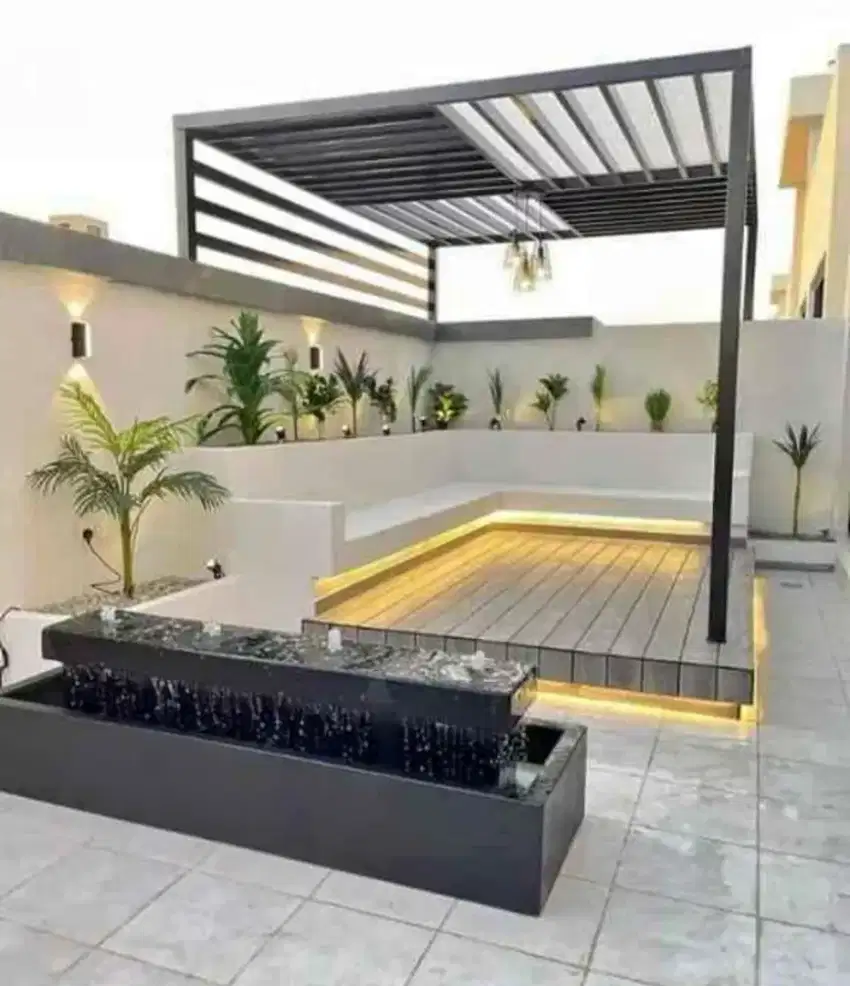 Taman modern/bangku taman modern