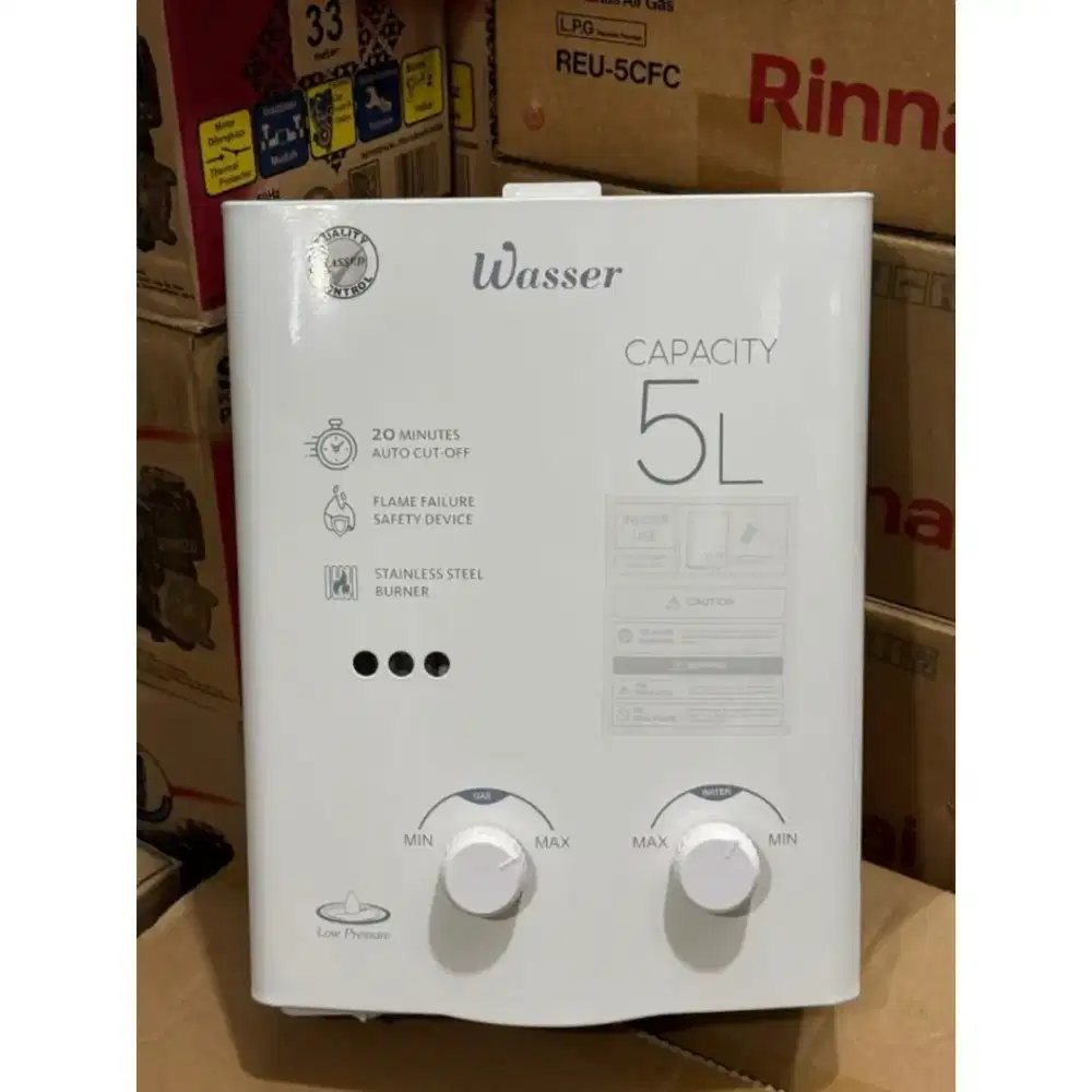 Paket Water Heater Gas Wasser New Model