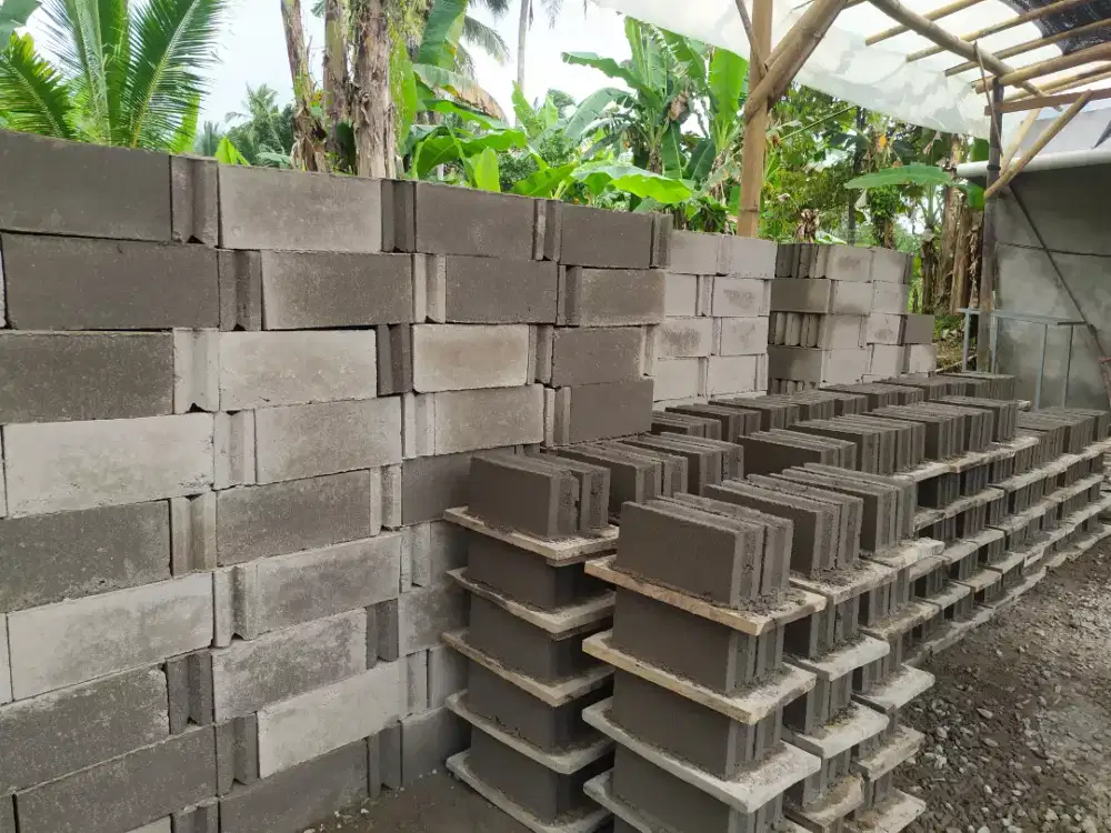 Batako pres mesin,buis beton siap kirim