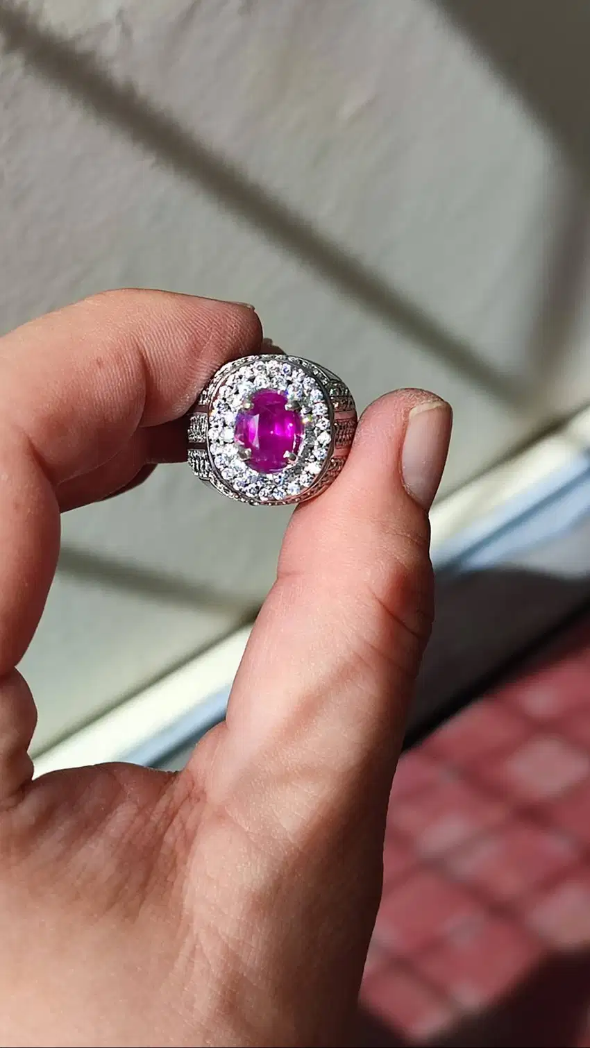 REAL KASHMIR ORIGIN NATURAL PINKISH PURPLE SAPPHIRE 2.07 CTS