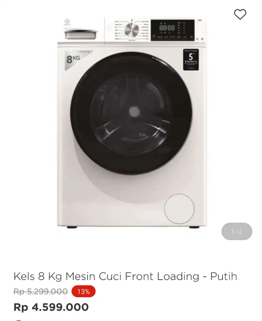 MESIN CUCI KELS FRONT LOADING 8KG