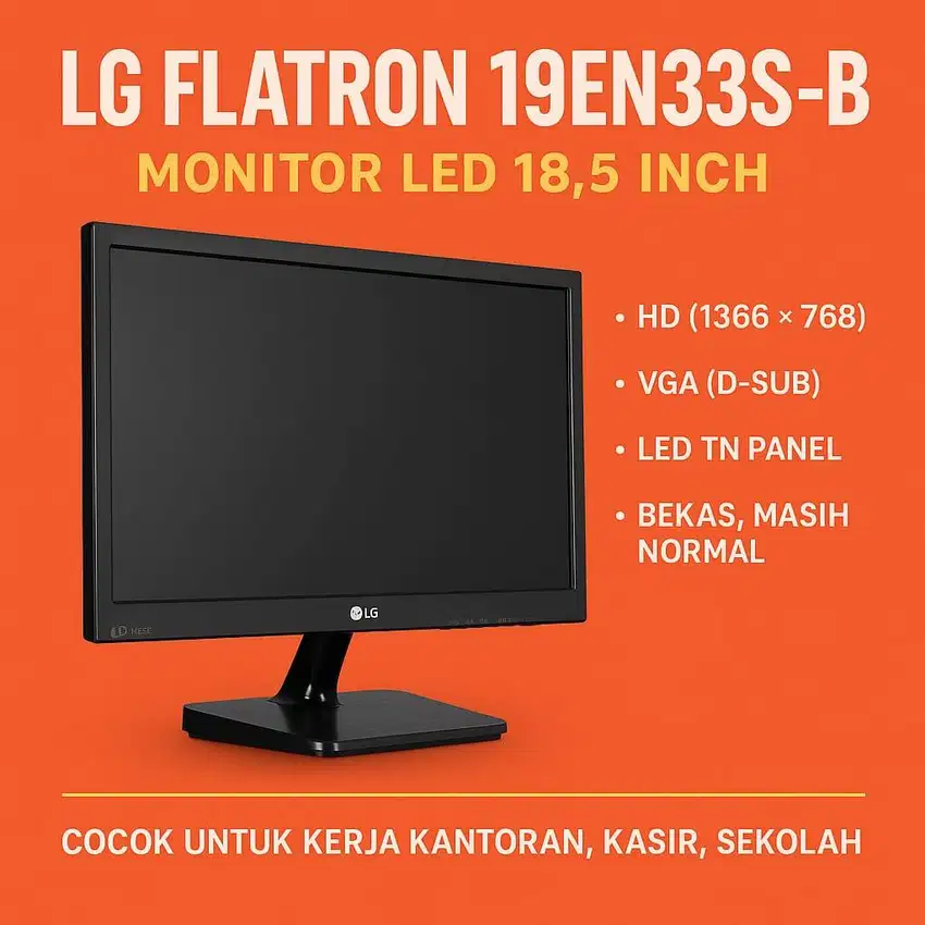 LG Flatron 19EN33S-B – Monitor LED 18.5 Inch