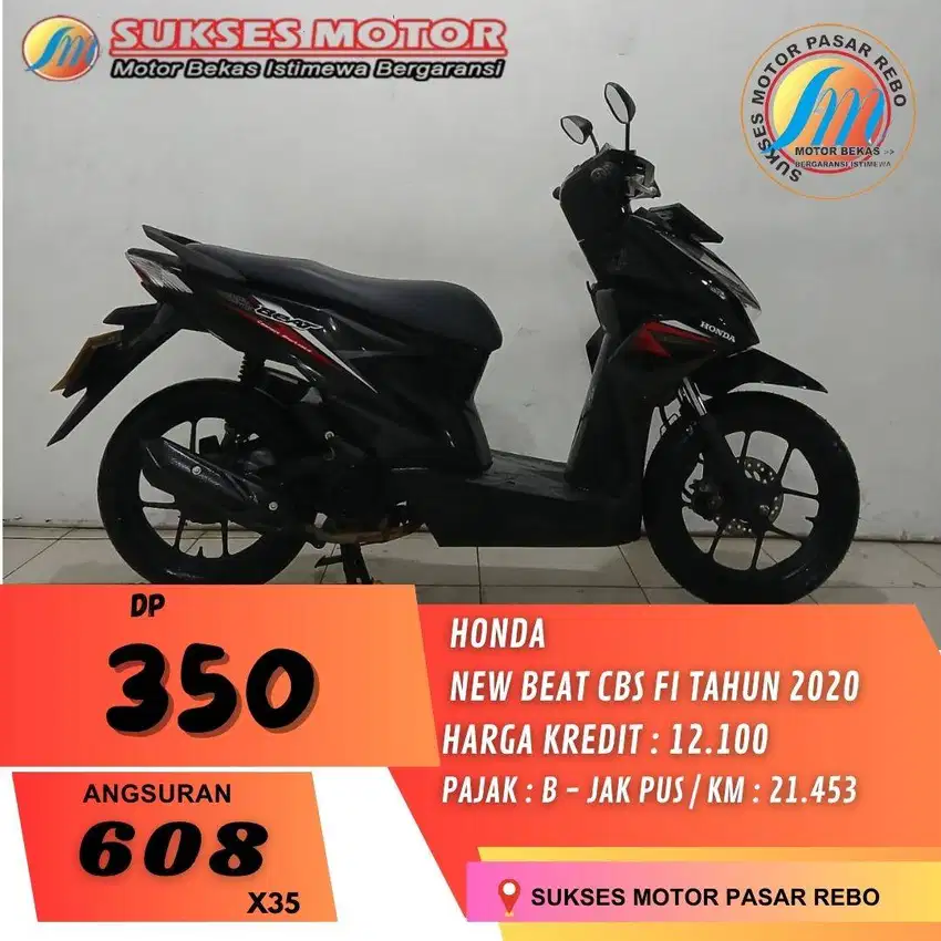 HONDA NEW BEAT CBS FI TAHUN 2020 BERGARANSI,GRATIS KIRIM SEJABODETABEK