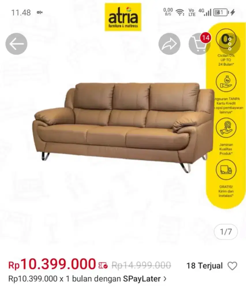 Sofa Atria Jual Cepat Mau Pindahan