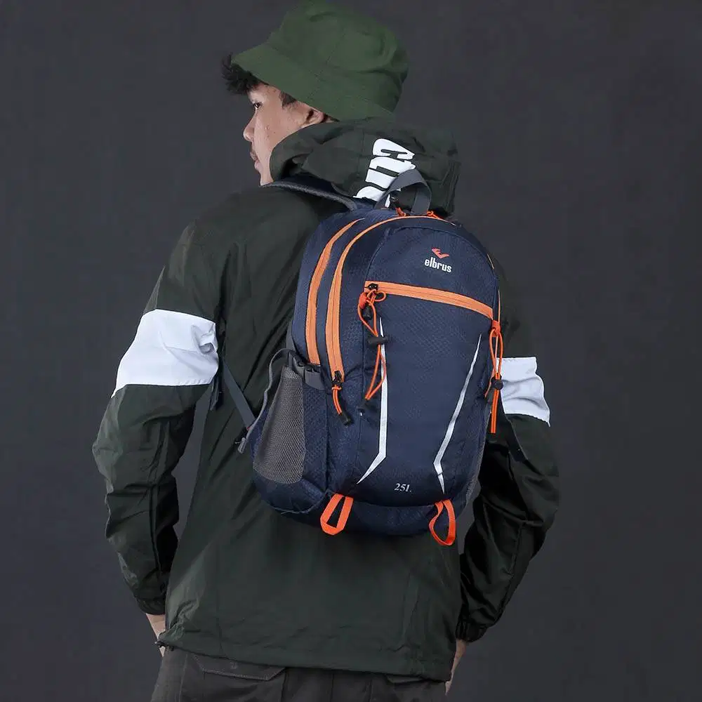 Backpack Pria dengan Desain Oranye dan Biru Tua oleh Outvin TL 199